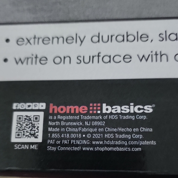 Home Basics Slate Tray with Stainless Steel Handles - Picture 3 of 3